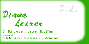 diana leirer business card